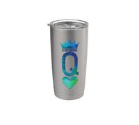 Queen of Euchre Hearts Mazzo di carte da gioco Bicchiere termico in acciaio inox doppia parete