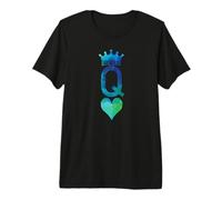 Queen of Euchre Hearts Mazzo di Carte da Gioco Maglietta Premium