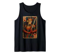 Queen of Heart Playing Card Paper Cut Lucky Poker Canotta