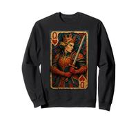 Queen of Heart Playing Card Paper Cut Lucky Poker Felpa