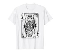 Queen of Spades - Gioco di Carte da Gioco Vintage con Gatto Reale Maglietta