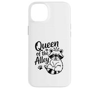 Queen of the Alley Funny Trash Panda Raccoon Custodia per iPhone 14 Plus
