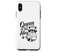 Queen of the Alley Funny Trash Panda Raccoon Custodia per iPhone XS Max