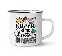 Queen Of The Natale Cena Smalto Tazza Mamma Mother's Giorno Migliore Divertente