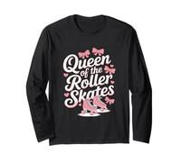 Queen Of The Roller Skates - Pattini a rotelle con fiocchi rosa Maglia a Manica
