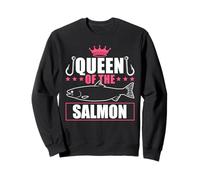 Queen of The Salmon Salmone Pesca Salmone Felpa