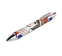 Queen of the UK - Penna a sfera retrattile, punta fine da 0,5 mm, fusto rotondo flessibile, per uomini e donne
