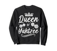 Queen of Yahtzee Gioco di Dadi Game Night Felpa