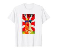 Queen Official Crazy Tour Union Jack Bianco Maglietta