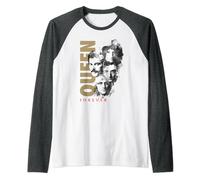Queen Official Faces Ink Forever Maglia con Maniche Raglan