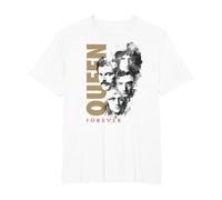 Queen Official Faces Ink Forever Maglietta, Uomo Taglie Grandi, Bianco, 6X Tall