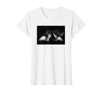 Queen Official Freddie Mercury Brian May Live Foto Maglietta Maglietta, Donna, Bianco, S