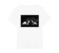 Queen Official Freddie Mercury Brian May Live Foto Maglietta Maglietta, Donna Plus-Size, Bianco, 2X