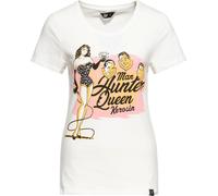 Queen Paraffin Donna Cacciatore di uomini Maglietta classica bianca XL Bianco