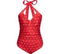 Queen Paraffin Ladies Swimsuit Dotted 4XL Rosso