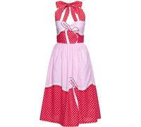 Queen Paraffina Donna Check Swing Dress QKU46037 S Rosa