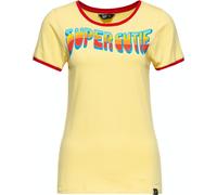 Queen Paraffina Donna Super Cutie Vintage Ringer T-Shirt Morbido Giallo XL Giallo
