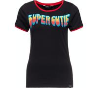 Queen Paraffina Donna Super Cutie Vintage Ringer T-Shirt Nero XL Nero