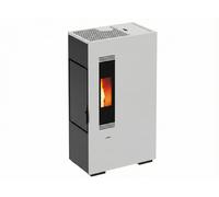 Queen Stufa a Pellet Ventilata Slim 5,5 kW Serbatoio 10 Kg Bianco Slim 5