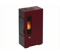 Queen Stufa a Pellet Ventilata Slim 5,5 kW Serbatoio 10 Kg Bordeaux Slim 5