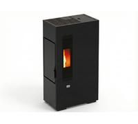 Queen Stufa a Pellet Ventilata Slim 5,5 kW Serbatoio 10 Kg Nera Slim 5