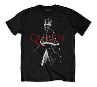 Rocks Off T-shirt Queen Freddie Crown Slim Fit Unisex Nero L