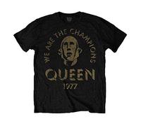 Queen - T-Shirt # S Black Unisex # We Are The Champions
