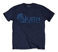 Queen - T-Shirt # Xl Blue Unisex # News Of The World 40Th Vintage Logo