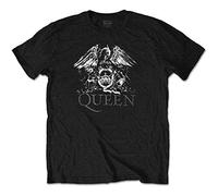 Queen - T-Shirt # Xl Unisex Black # Crest Logo
