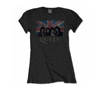 Queen - T-Shirt # Xxl Ladies Black # Union Jack Vintage