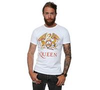 Queen Uomo Crest Logo Maglietta X-Large bianca