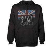 Queen Vintage Union Jack autorizzato Felpa con Cappuccio