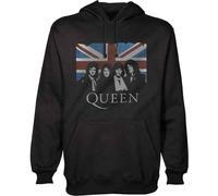 Queen Vintage Union Jack Black L Felpa con cappuccio