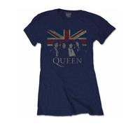 QUEEN Vintage Union Jack T-Shirt Licenza Ufficiale ROCK OFF QUTS12LN
