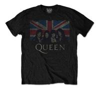 ROCKOFF Queen Union Jack (Retail Pack) T-Shirt, Nero (Nero Nero), M Uomo