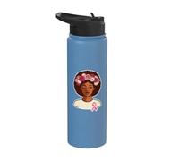 Queen Warrior Pink Breast Cancer Awareness Stainless Steel Insulated Water Bottle