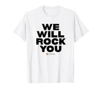 Queen We Will Rock You Block Text Maglietta