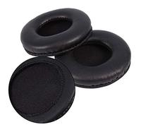 Queen.Y Cuscini morbidi Cuscini di ricambio in schiuma Cuscinetti auricolari Cuscinetti in pelle PU Schiuma morbida per casco nero