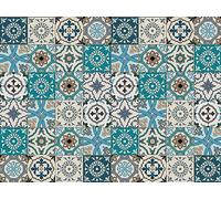 Queence Alzatina Cucina | Backsplash Cucina | Alu-Dibond | Protezione Piastrelle per fornelli e lavello | Specchio Piastrelle, Dimensione:80x60 cm