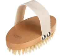 Queenfit Spazzola a secco, setole naturali, spazzola per il corpo, spazzola esfoliante, spazzola da bagno (morbida)