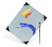 QUEENLINK Tavolozza in vetro per pittura a olio, 40,6 x 30,5 cm, tavolozza di miscelazione della vernice grigia, per l'uso con tutti i supporti artistici, tavolozza per pittori ultra bianchi, per