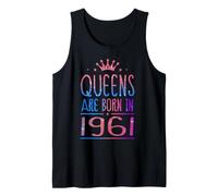 Queens Are Born in 1961 65 Years Old Funny 65th Birthday Canotta