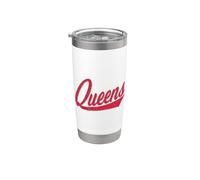 Queens New York NY Varsity Script, maglia sportiva classica Bicchiere termico in acciaio inox doppia parete