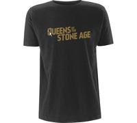 Queens Of The Stone Age Metallic Text Logo autorizzato Uomo maglietta