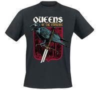 Queens Of The Stone Age Sword Crow Uomo T-Shirt Nero L 100% Cotone Regular