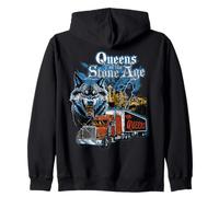 Queens of The Stone Age Wolf Skyline Hard Rock Felpa con Cappuccio