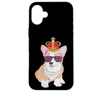 Queens Platinum Jubilee 70 anni Souvenir British Corgi Dog Custodia per iPhone 16 Plus