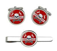 Queen's Reale Lancers, Britannico Militare Gemelli E Fermacravatta Set