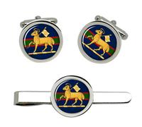Queen's Reale Regiment (West Surrey), Britannico Militare Gemelli E Tie Clip Set
