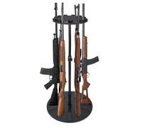 QUEENSDOWN Supporto per pistola rotante a 360 gradi, altezza regolabile a 24 livelli per 12 fucili, stoccaggio sicuro con legno massello rinnovabile e imbottitura in EVA, ideale per organizzare le